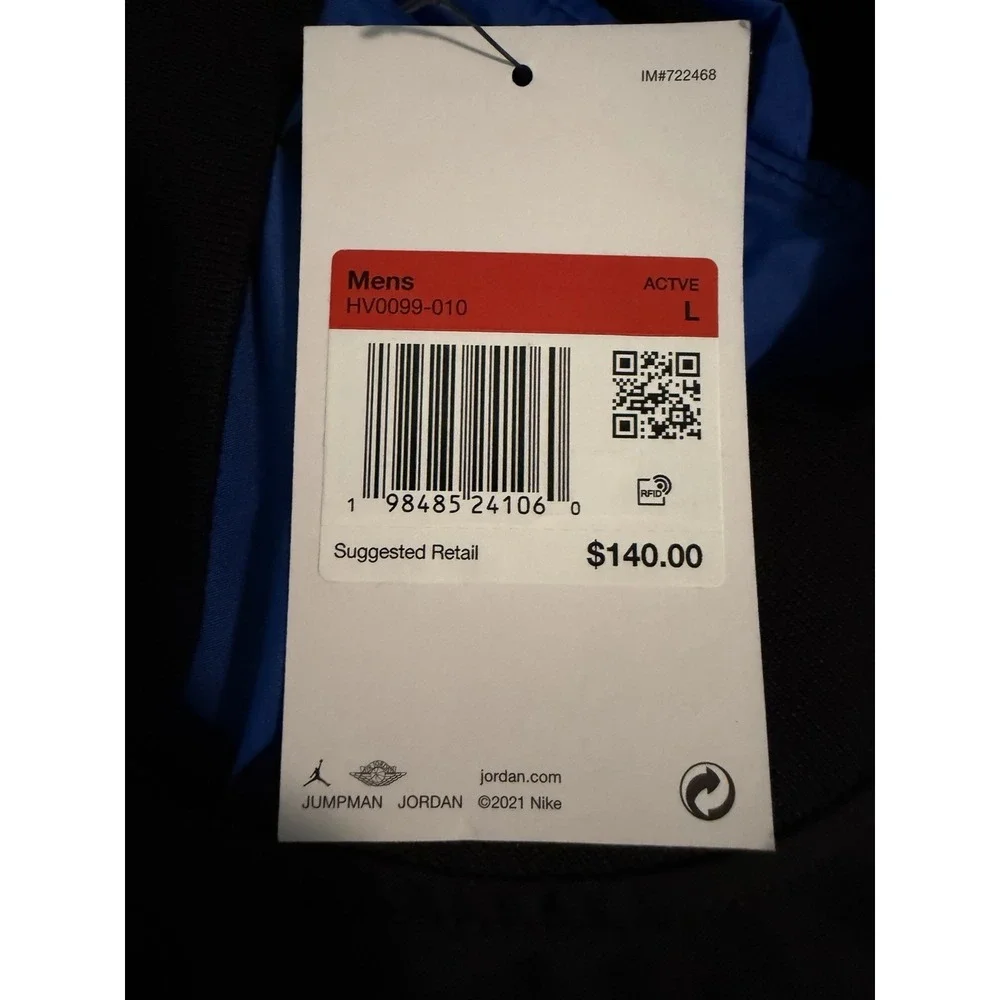 Nike Air Jordan Men's Varsity Bomber Jacket HV0099-010 New $140 MSRP Large